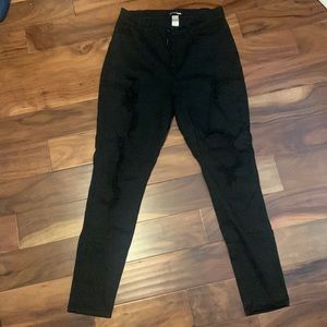 Black ripped fashion nova jeans